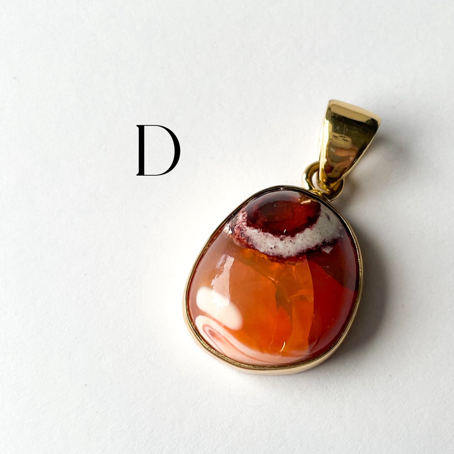 Mexican Fire Opal Pendant - Alchemia