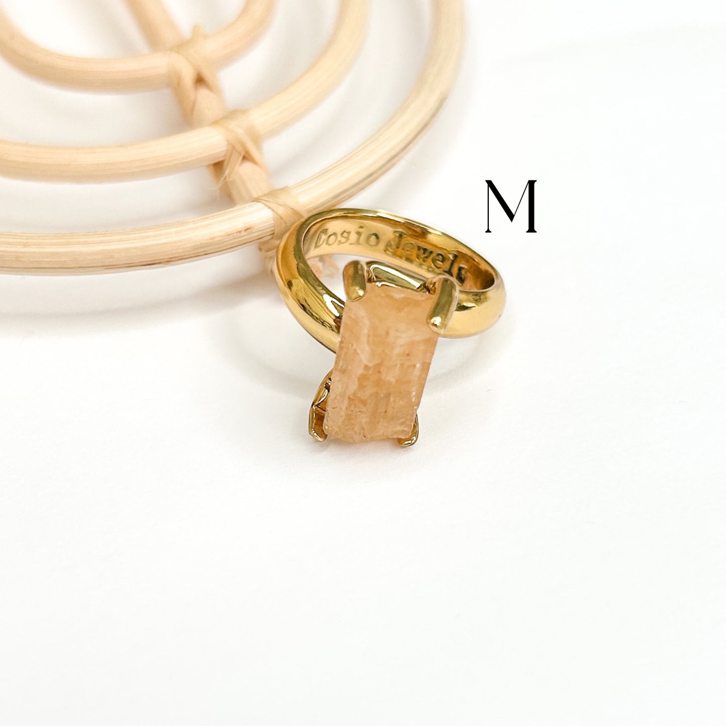 Golden Imperial Topaz Ring Large - Alchemia
