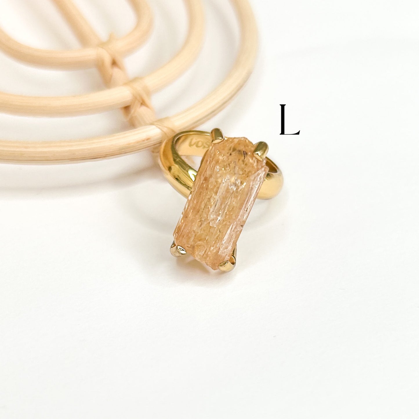 Golden Imperial Topaz Ring Large - Alchemia