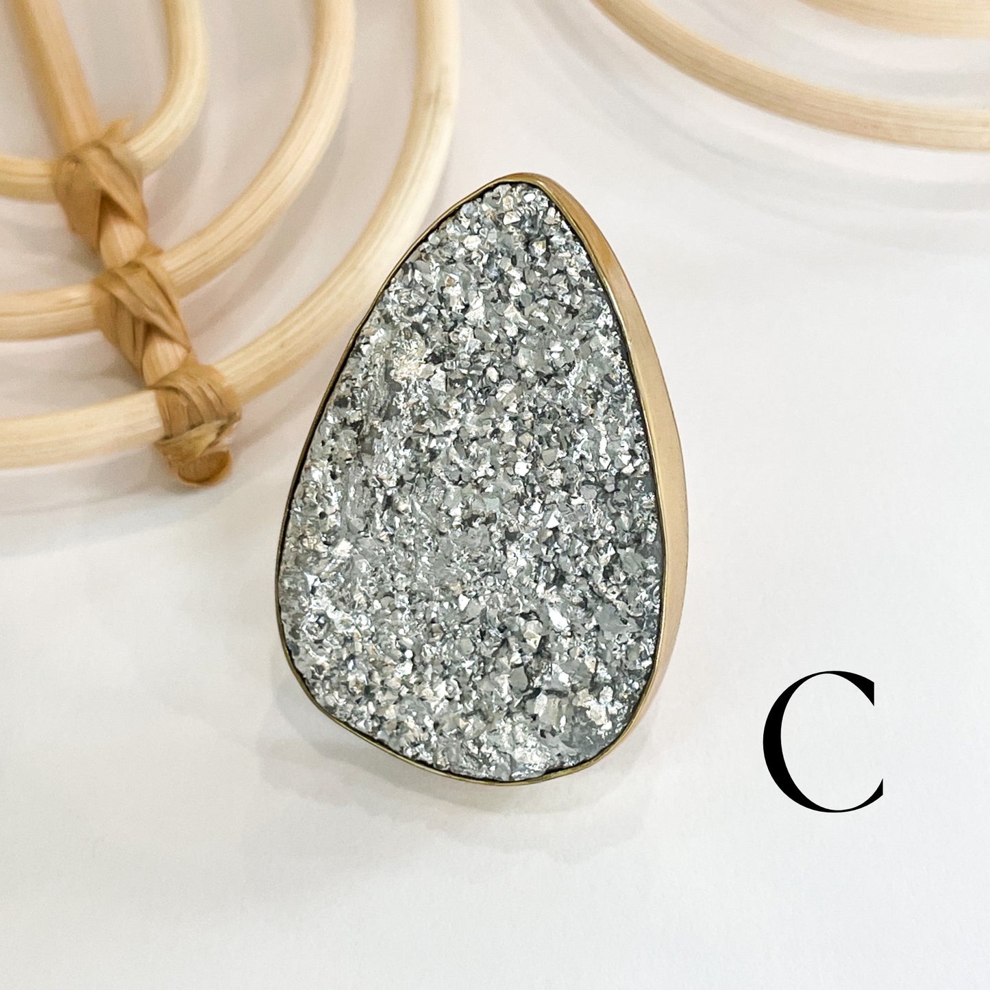Aluminum Teardrop Ring - Alchemia