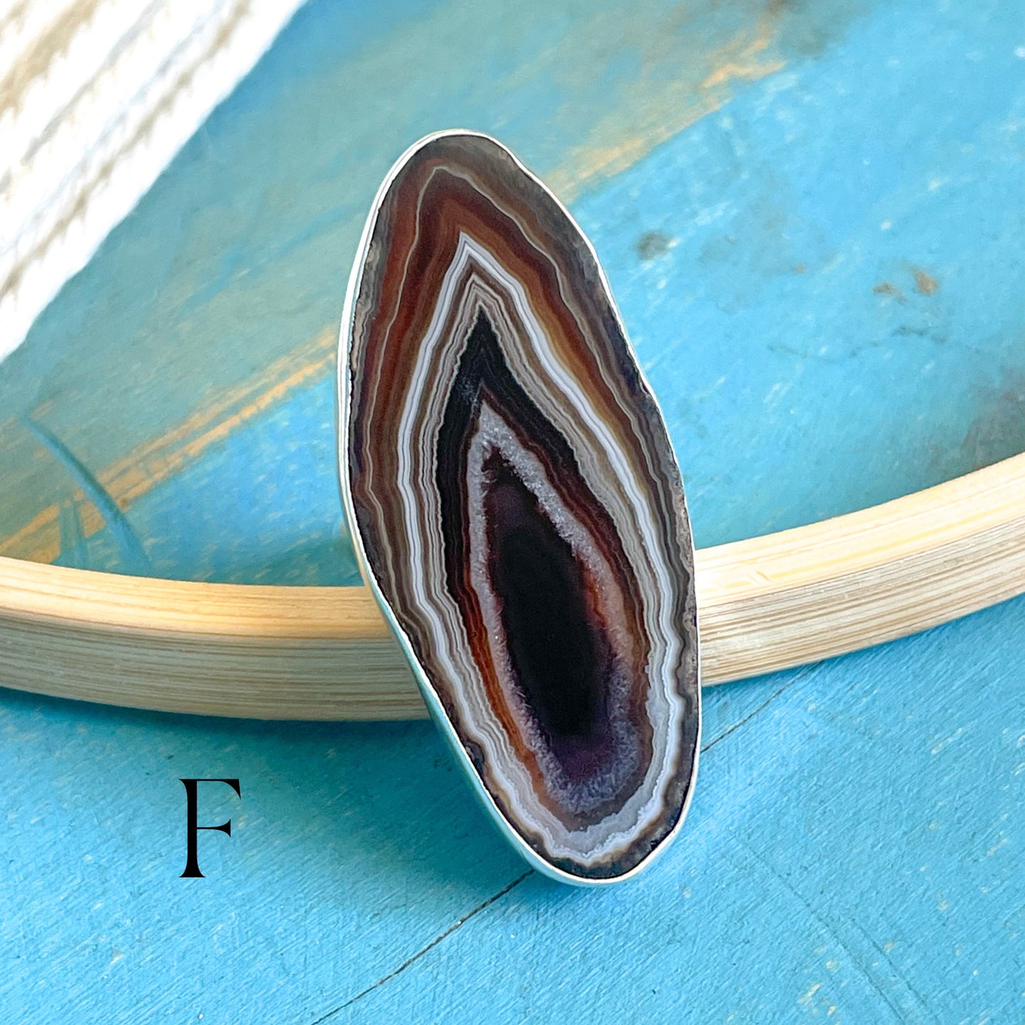 Colorful Agate Slice Rings & Pendants - Both Metals