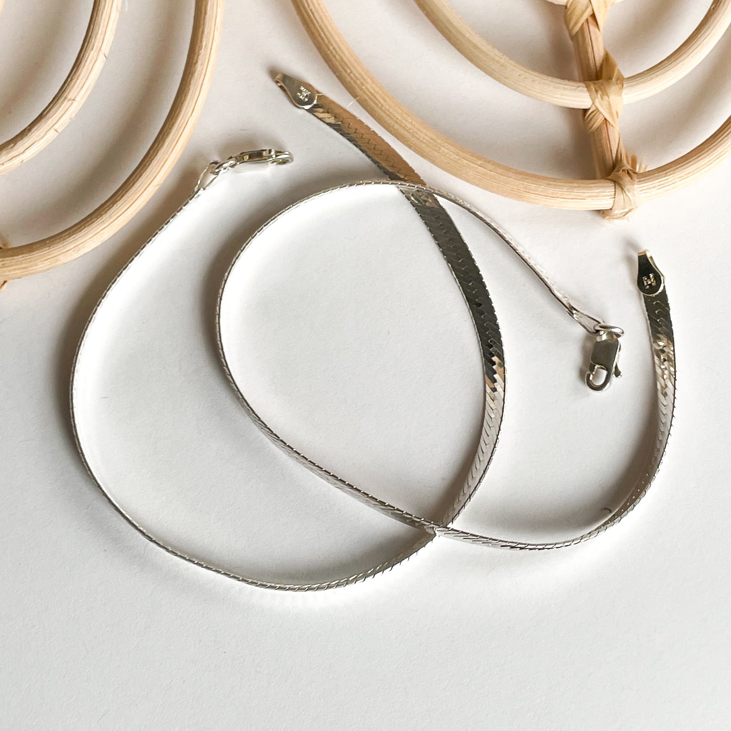 Sleek Omega Bracelets - Solid Sterling Silver