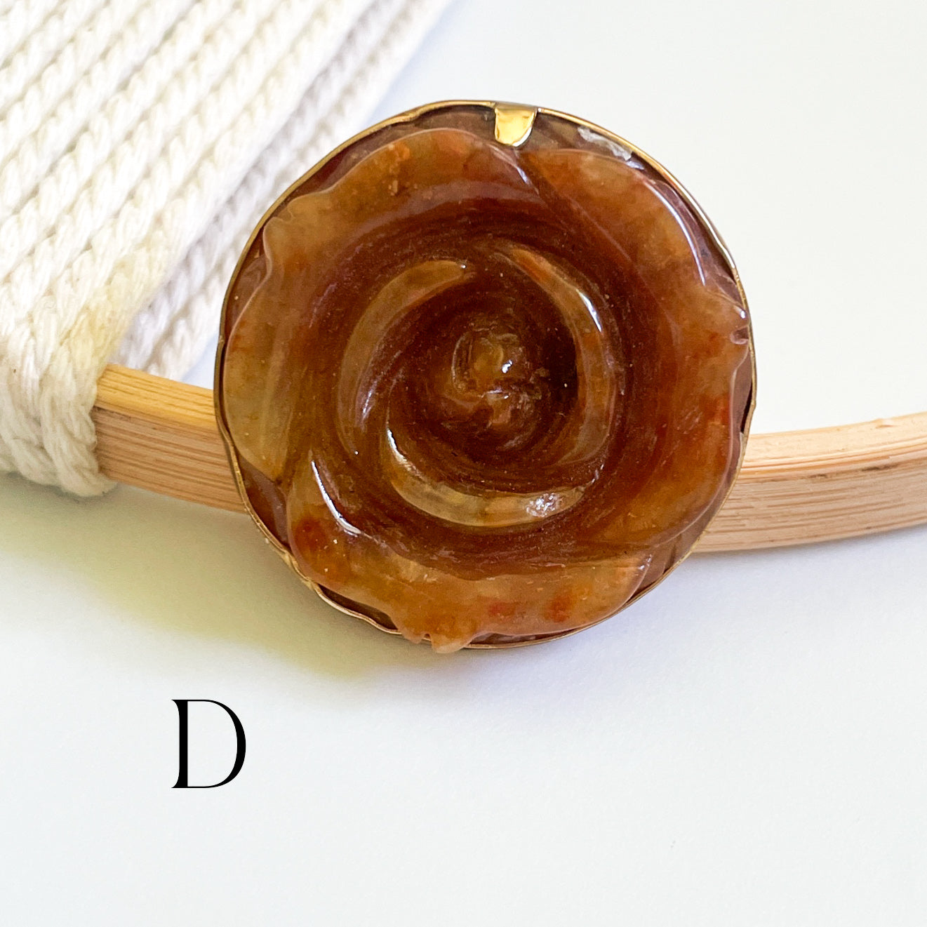 Jasper Rose Statement Ring - Both Metals