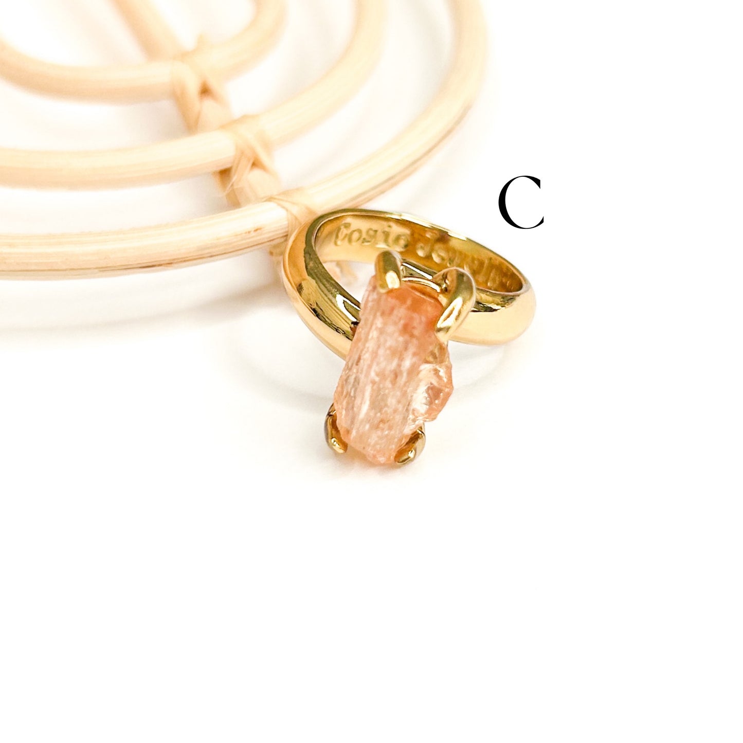 Golden Imperial Topaz Ring Large - Alchemia