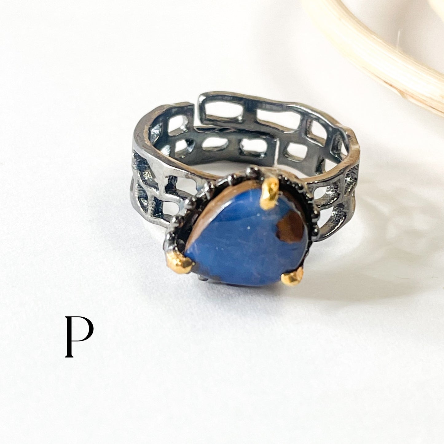 Boulder Opal Unique Band - Solid Sterling Silver