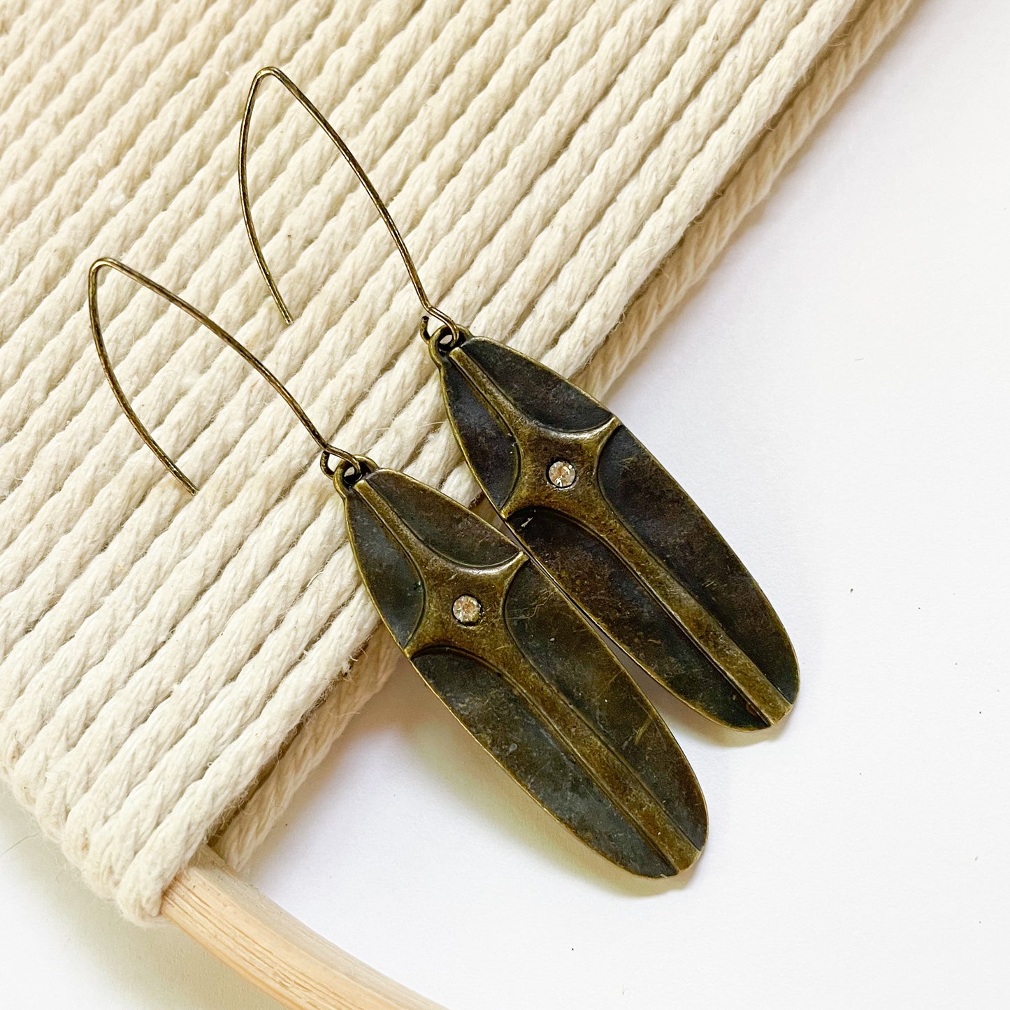 Solid Bronze Cross Dangles - Dainty Boho