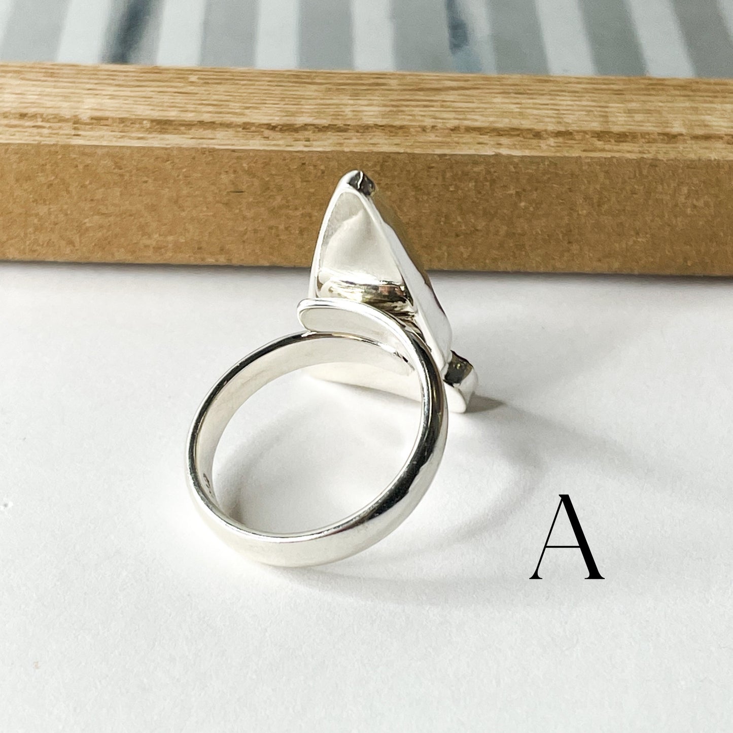 Colorful Glass Arrow Ring - Solid Sterling Silver