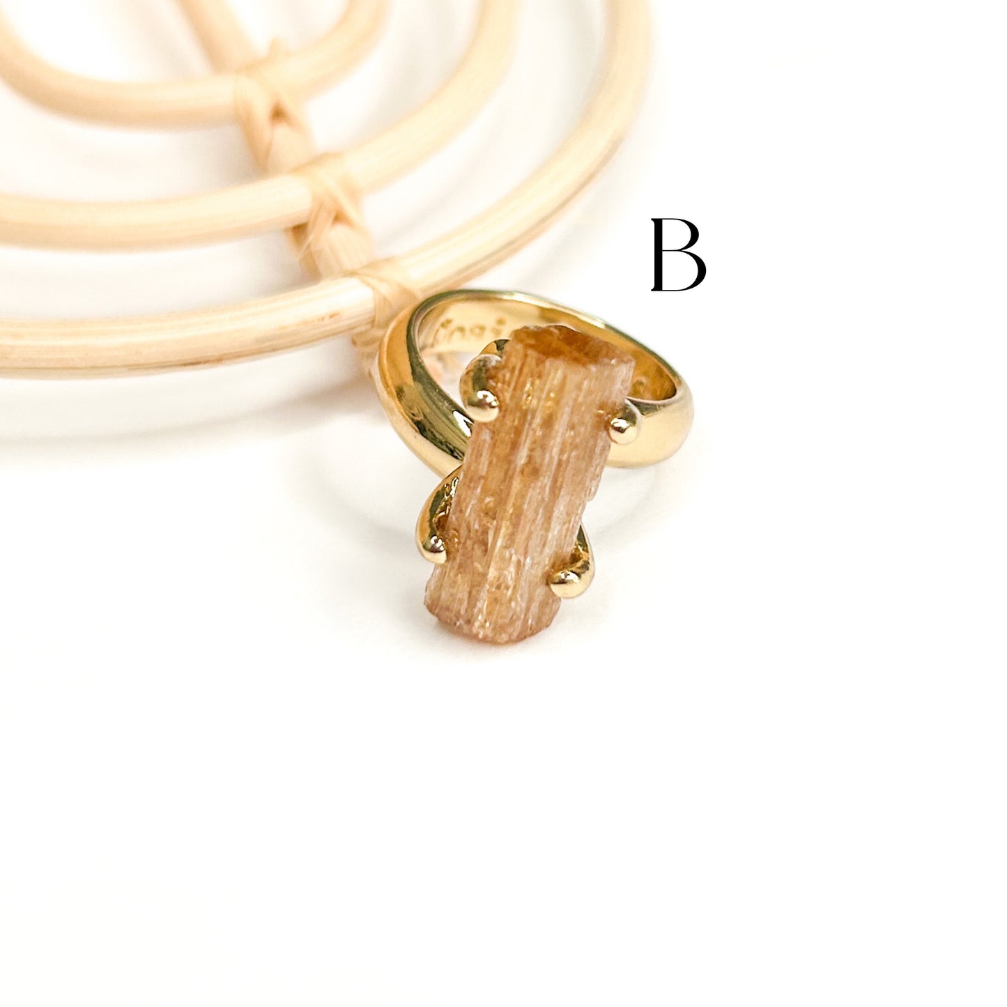 Golden Imperial Topaz Ring Large - Alchemia