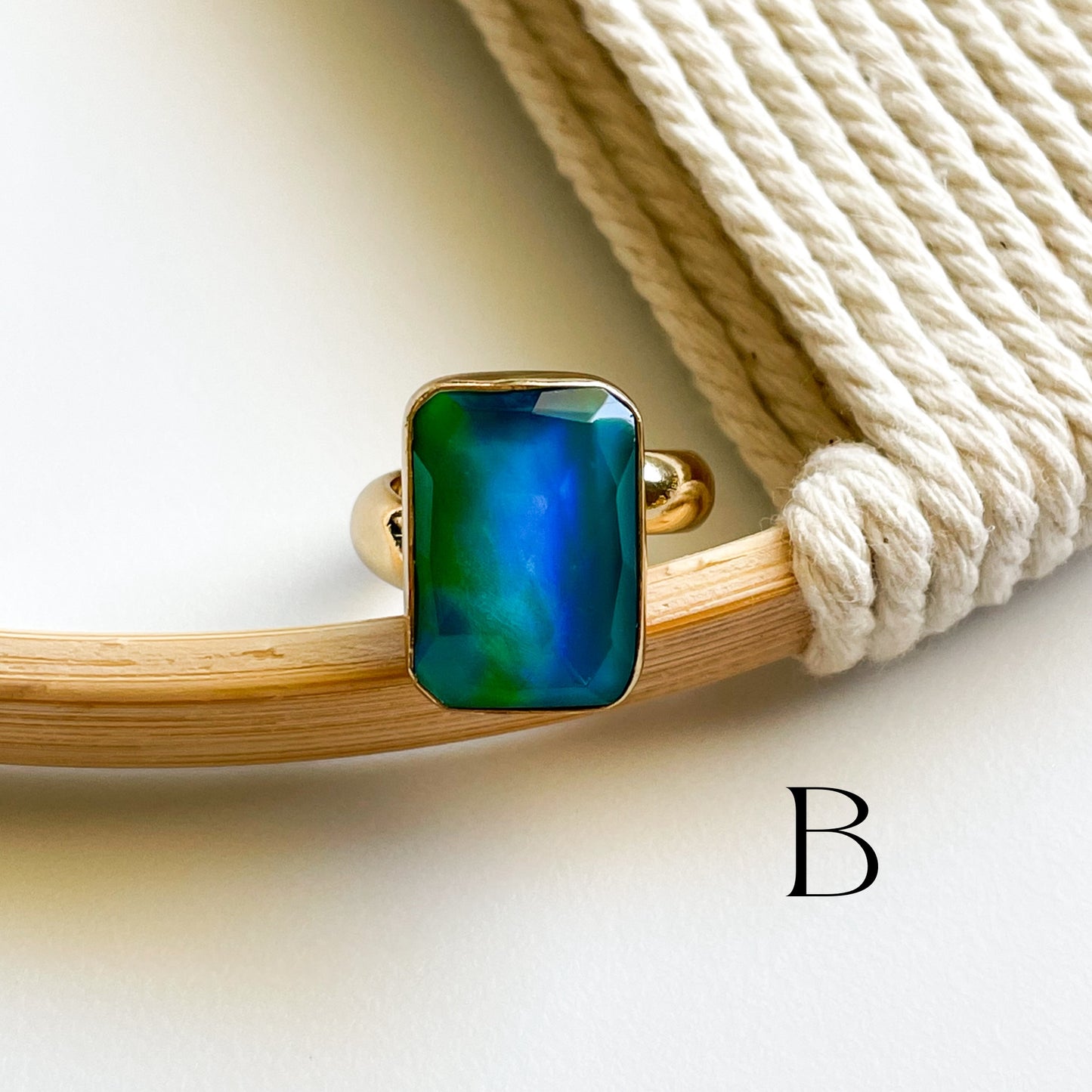 Galaxy Opal Doublet Ring - Alchemia Gold