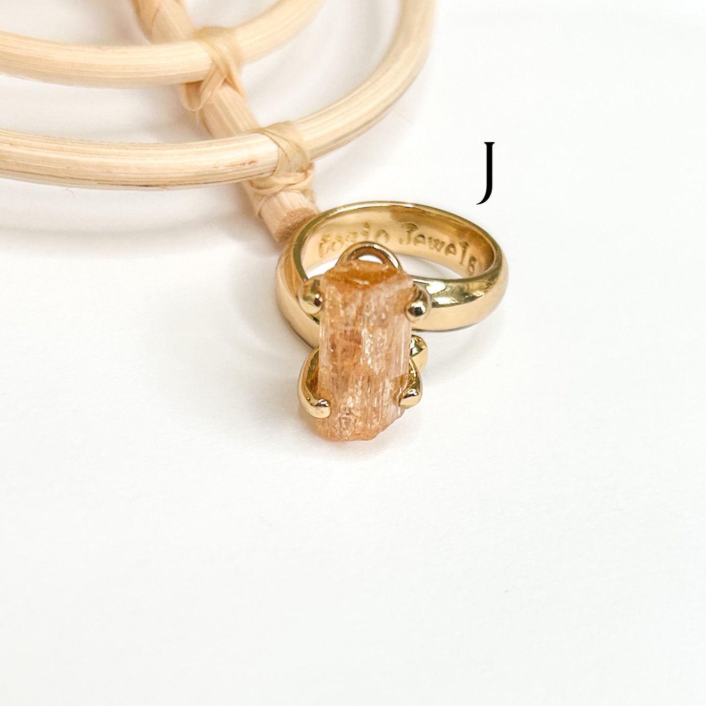 Golden Imperial Topaz Ring Large - Alchemia