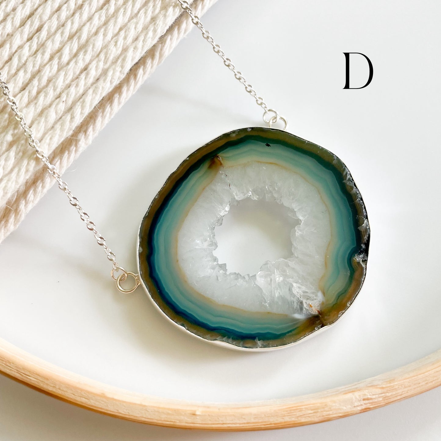 Colorful Statement Agate Necklaces - Solid Sterling Silver