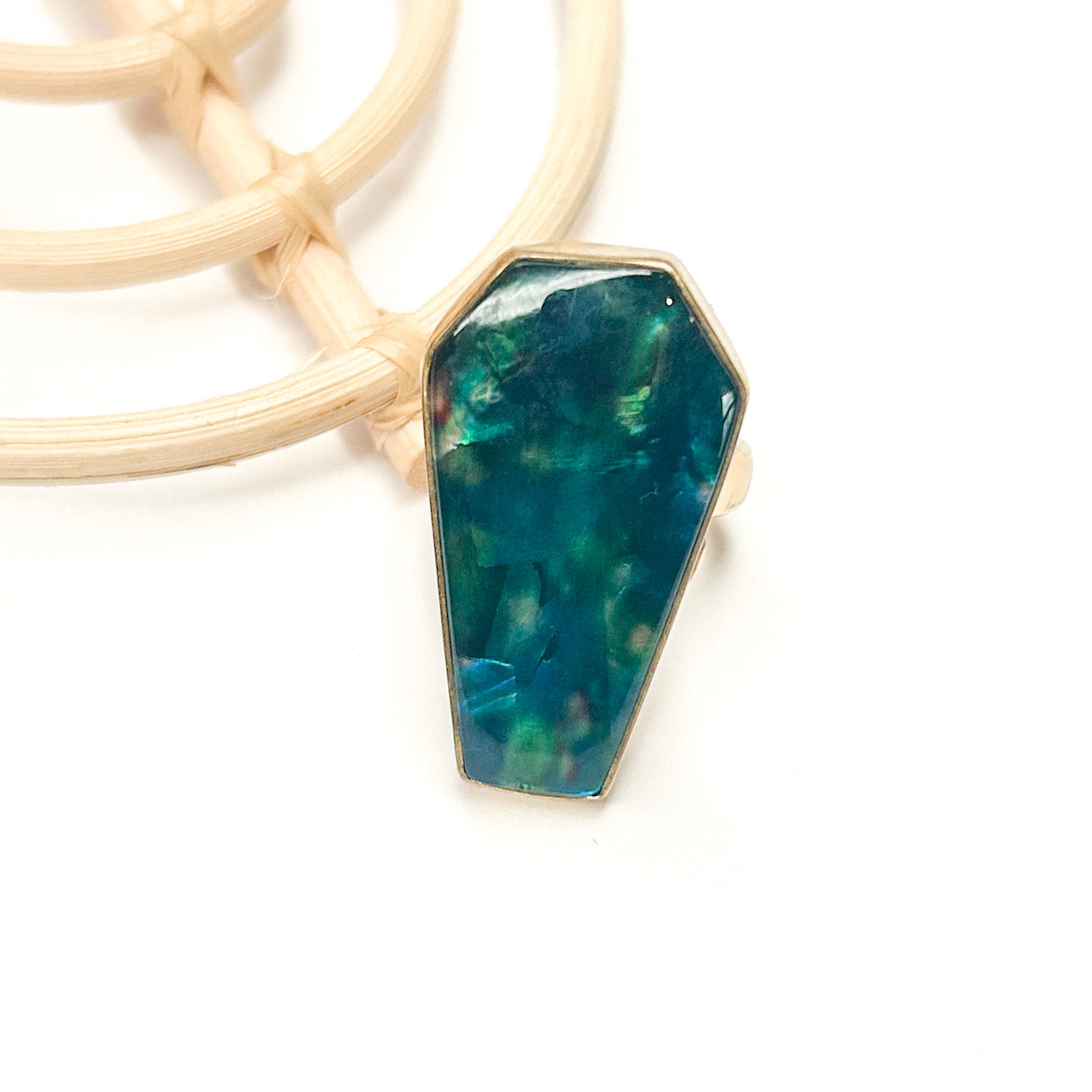 Opal Doublet Coffin Rings - Alchemia