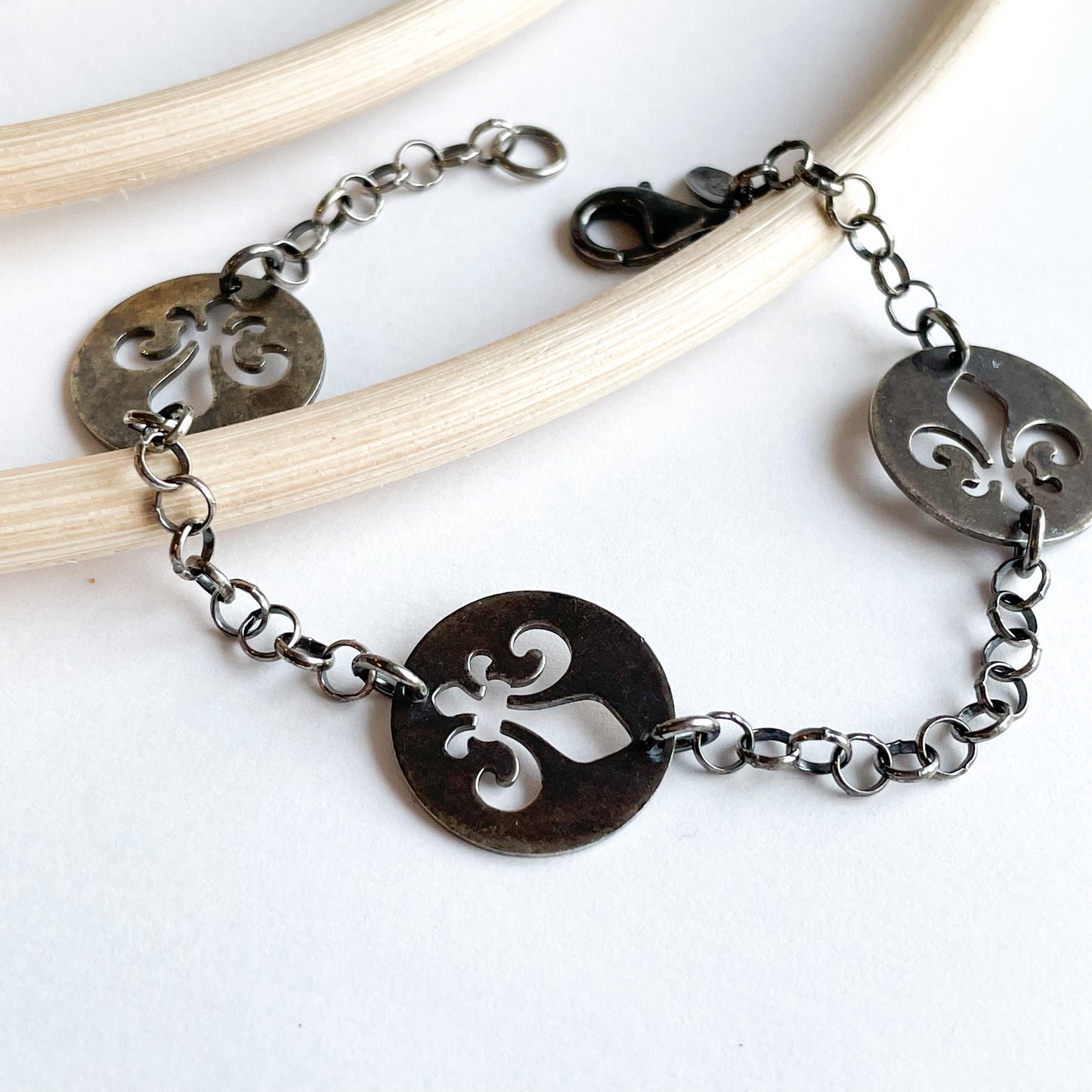 Fleur De Lis Bracelet - Solid Sterling Silver