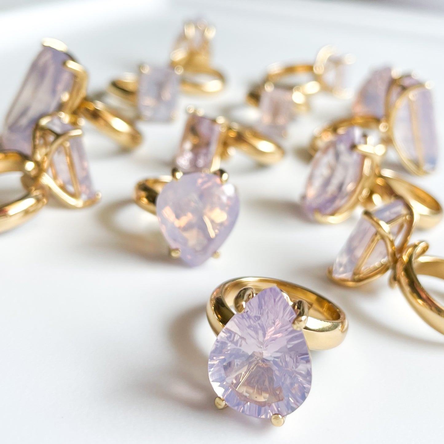 Lavender Quartz Prong Ring - Alchemia