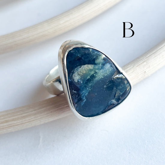 Boulder Opal Ring - Solid Sterling Silver