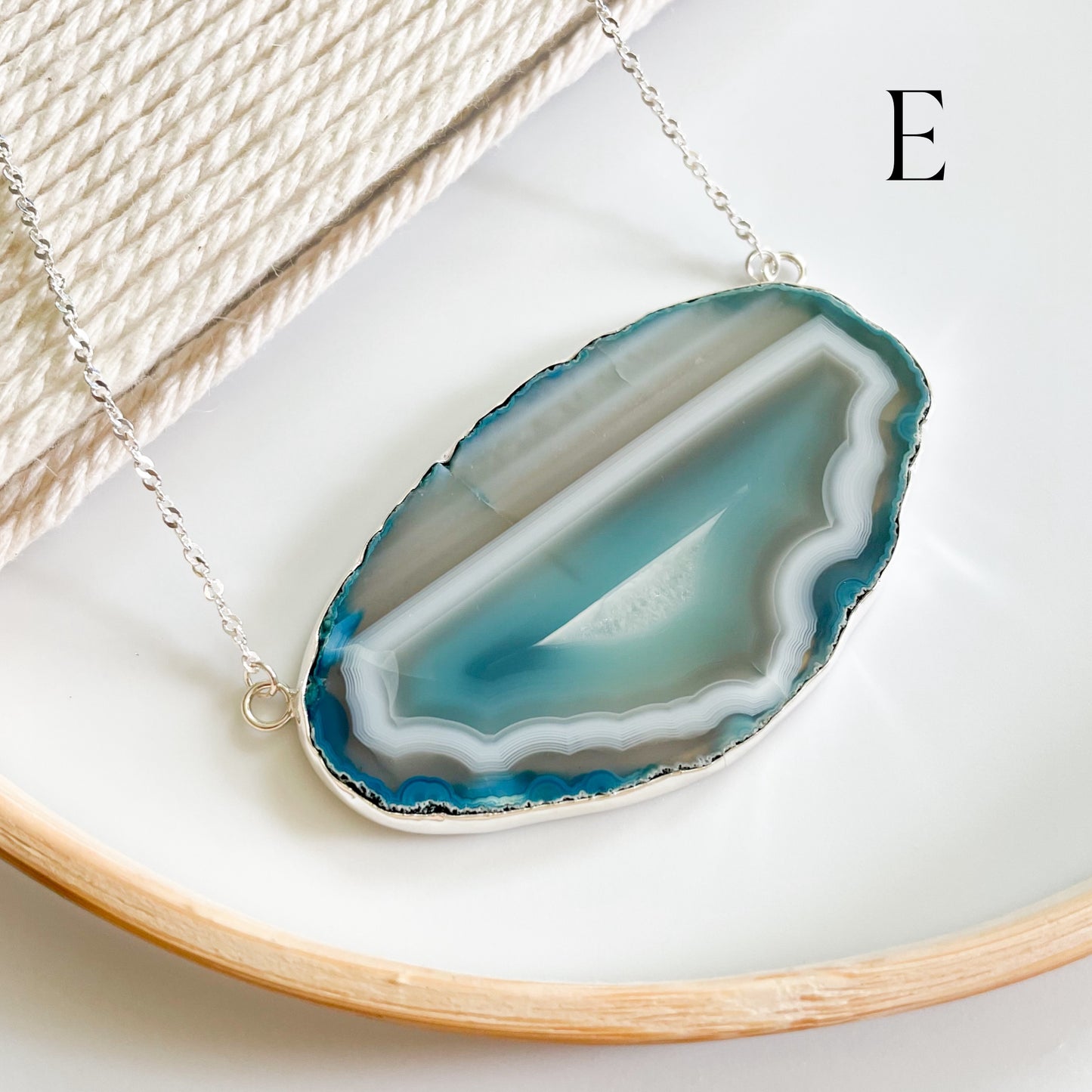 Colorful Statement Agate Necklaces - Solid Sterling Silver