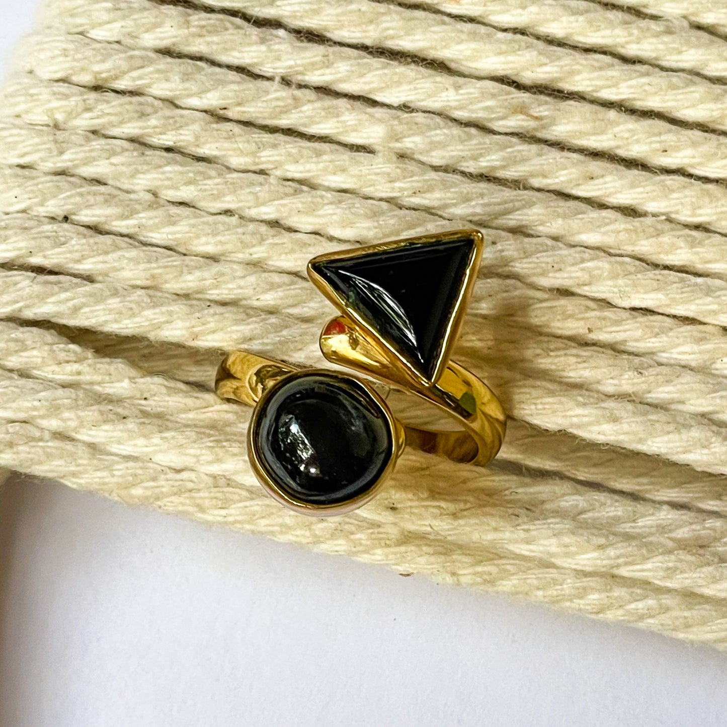 Star Diopside Bypass Adjustable Ring - Alchemia