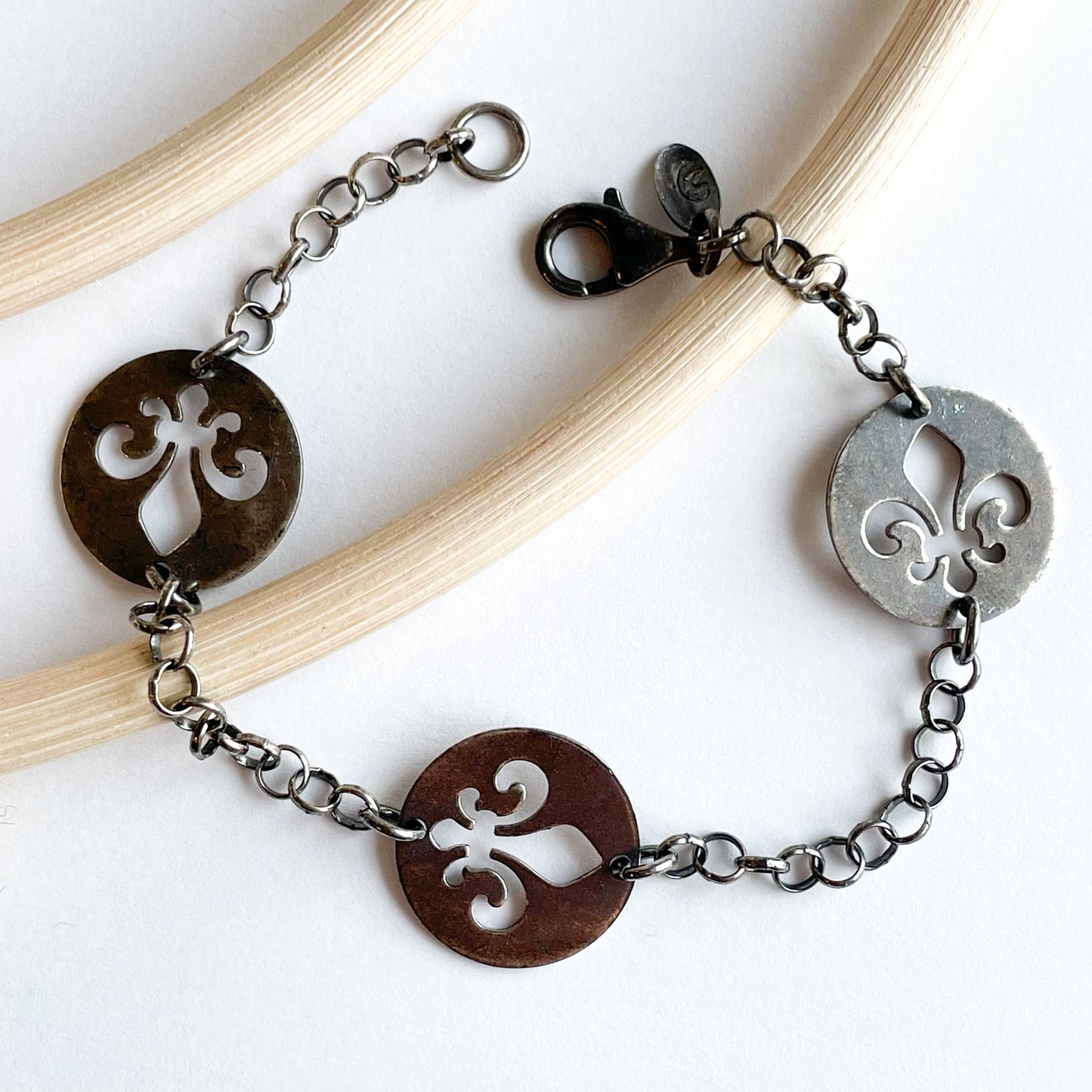 Fleur De Lis Bracelet - Solid Sterling Silver