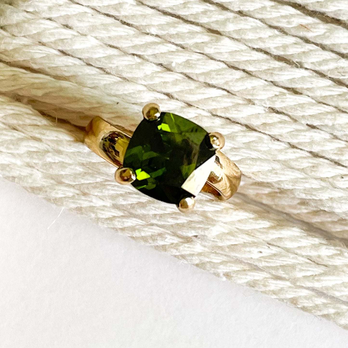 Green CZ Prong Ring - Alchemia