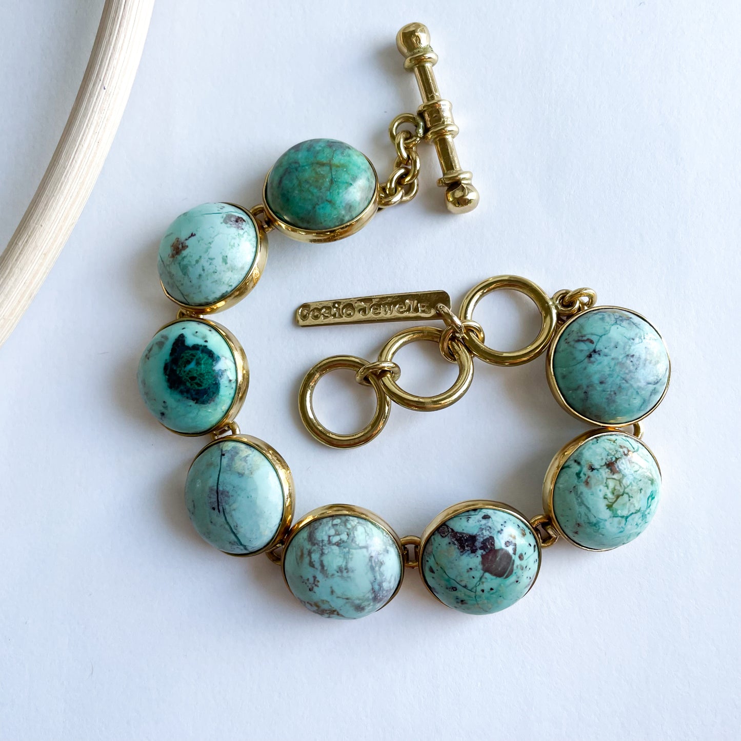 Chrysocolla Polka Dot Bracelet - Alchemia