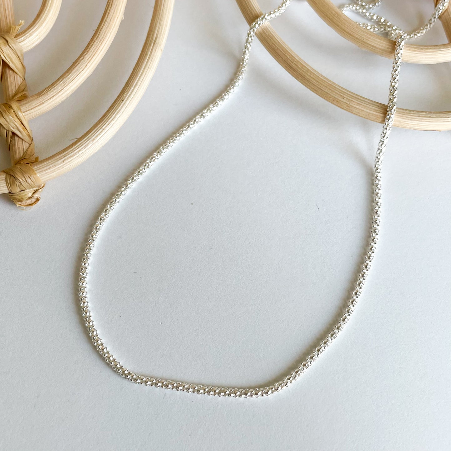 Popcorn High Shine Chain - Solid Sterling Silver