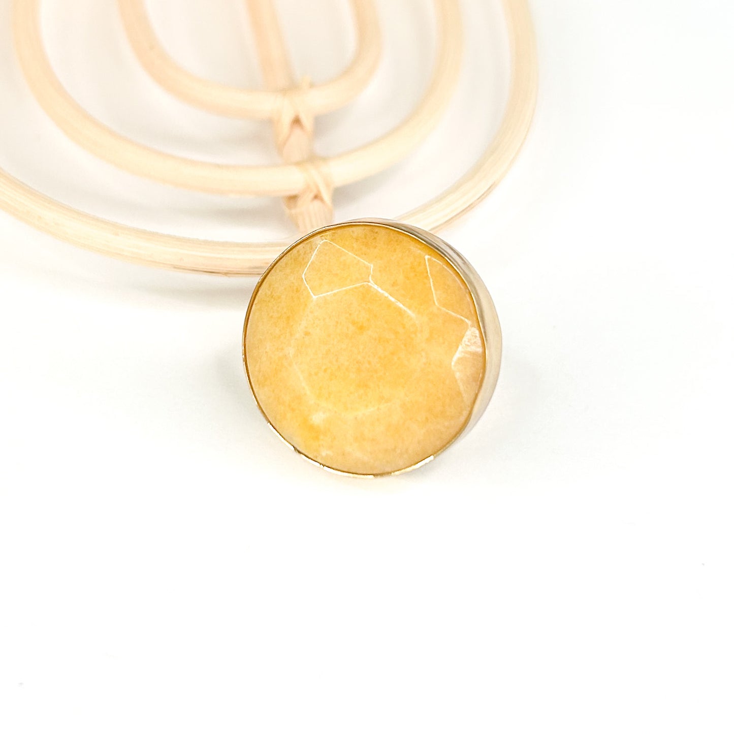 Color Enhanced Polka Dot Agate Ring - Alchemia Gold