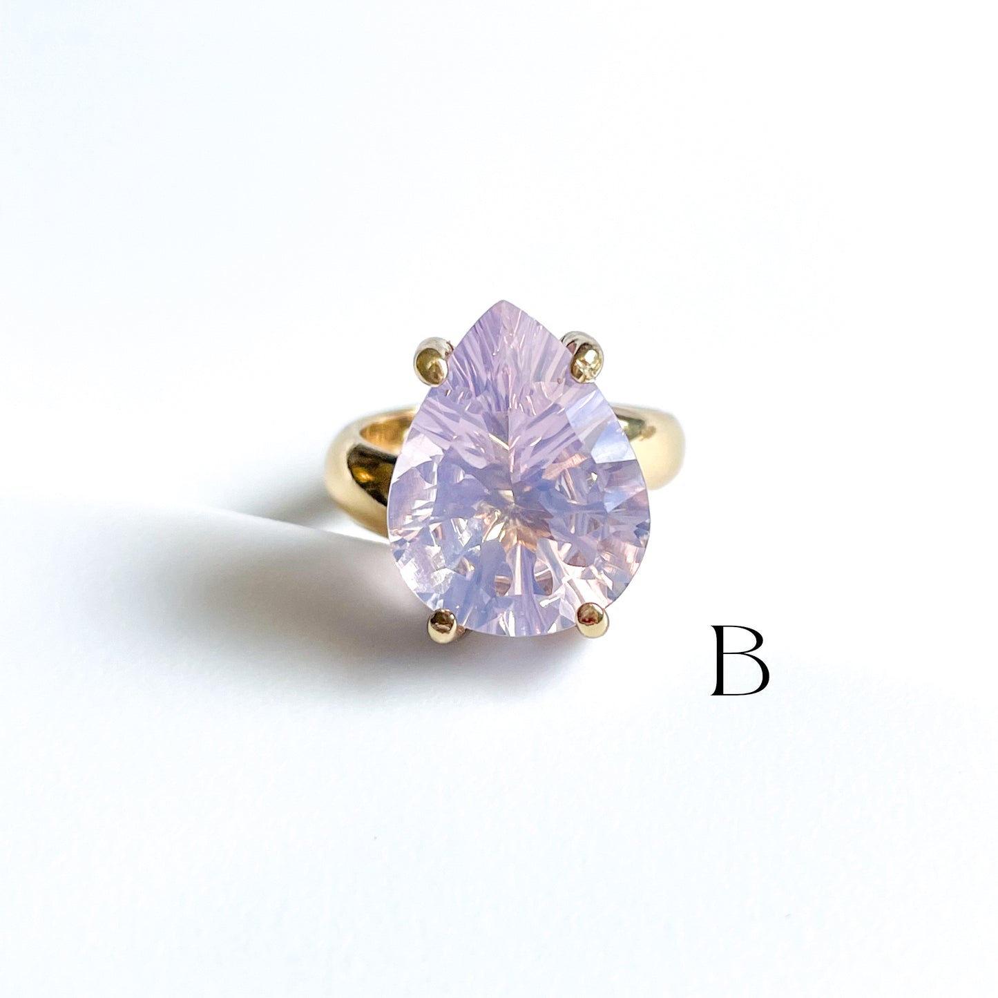 Lavender Quartz Prong Ring - Alchemia