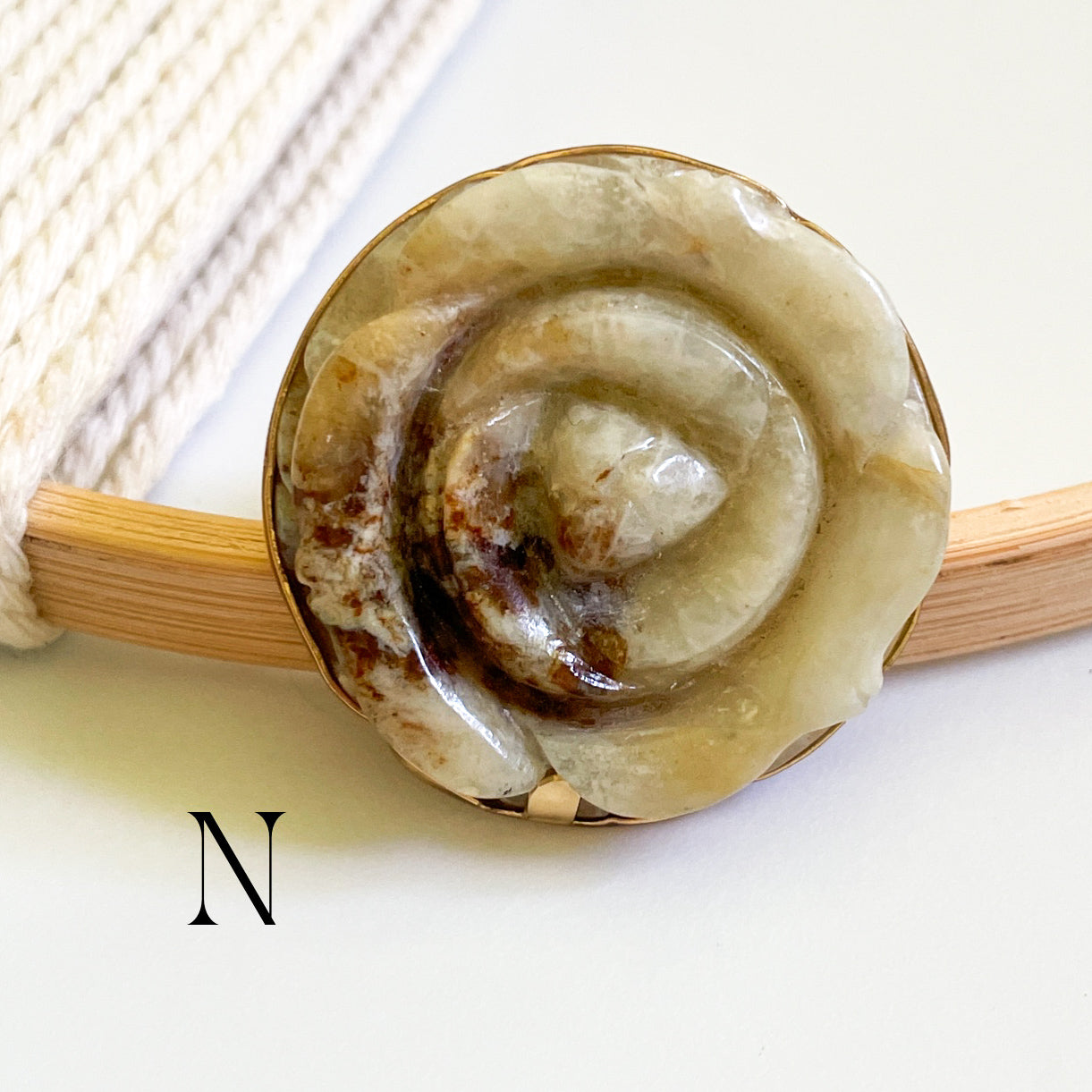 Jasper Rose Statement Ring - Both Metals