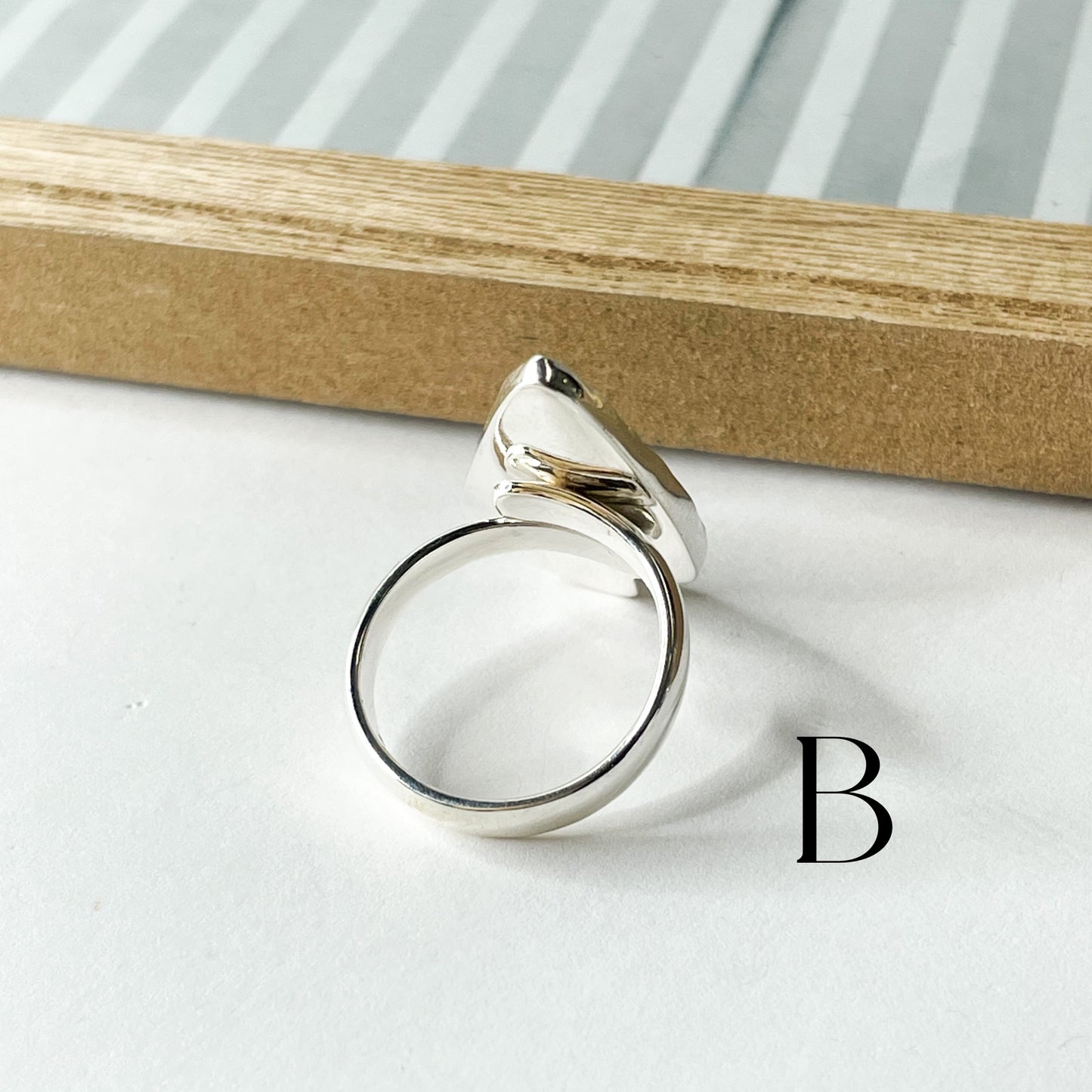 Colorful Glass Arrow Ring - Solid Sterling Silver
