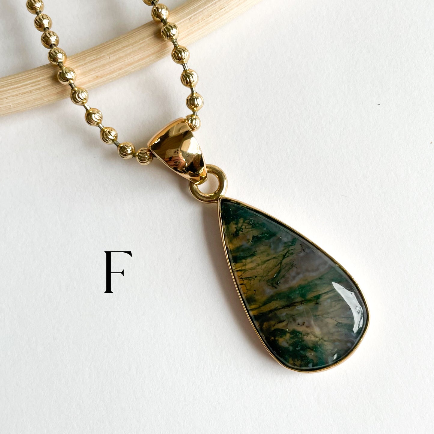 Moss Agate Pendant - Alchemia