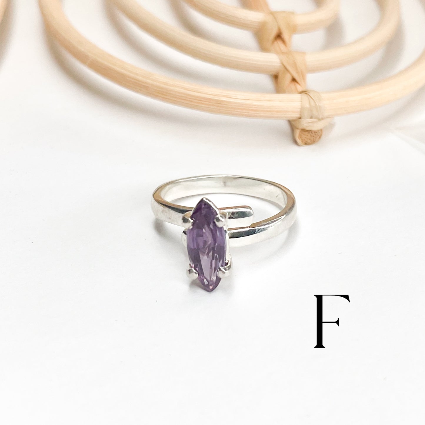Color Changing Sapphire Prong Ring - Solid Sterling Silver