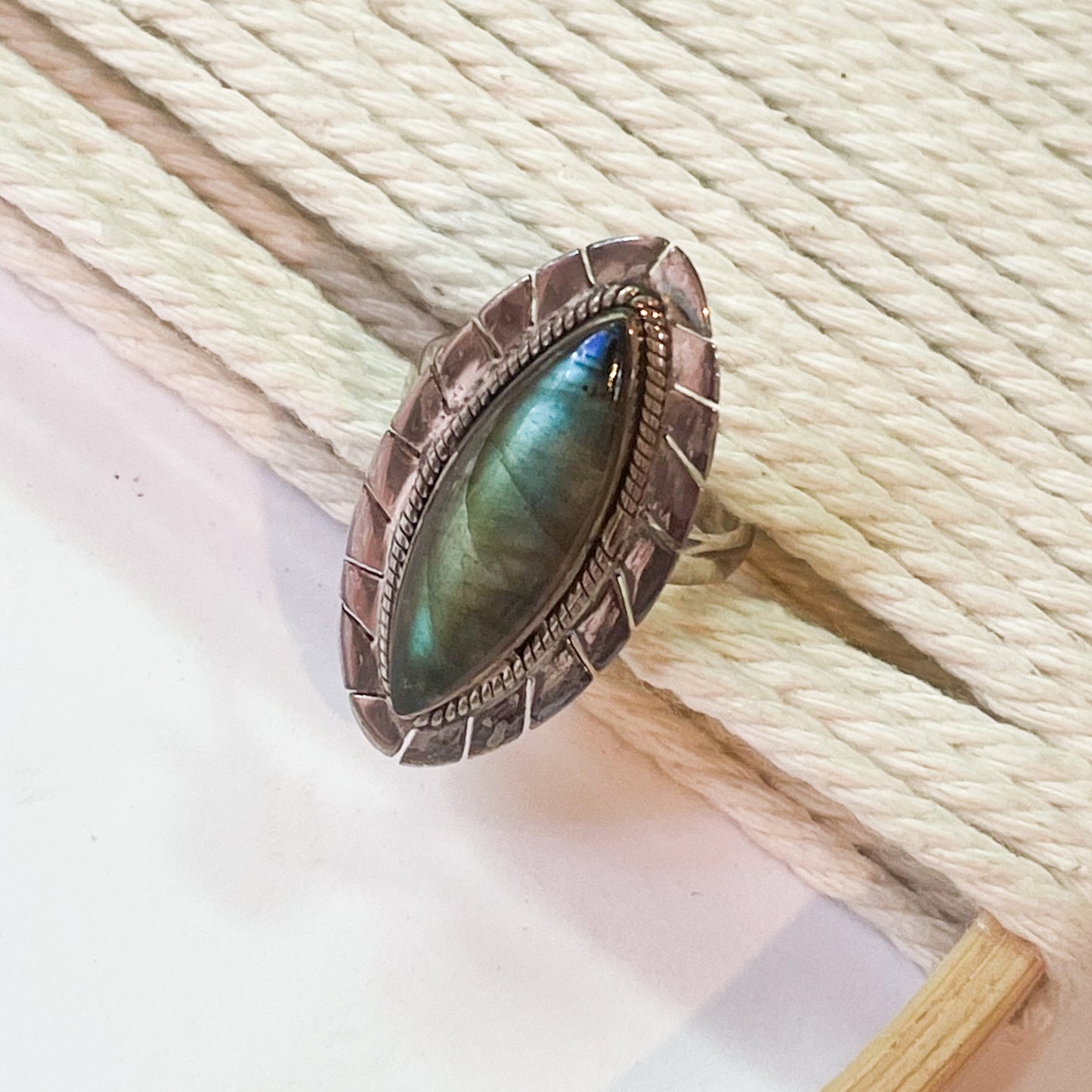 Boho Chic Stone Ring Collection - Solid Sterling Silver