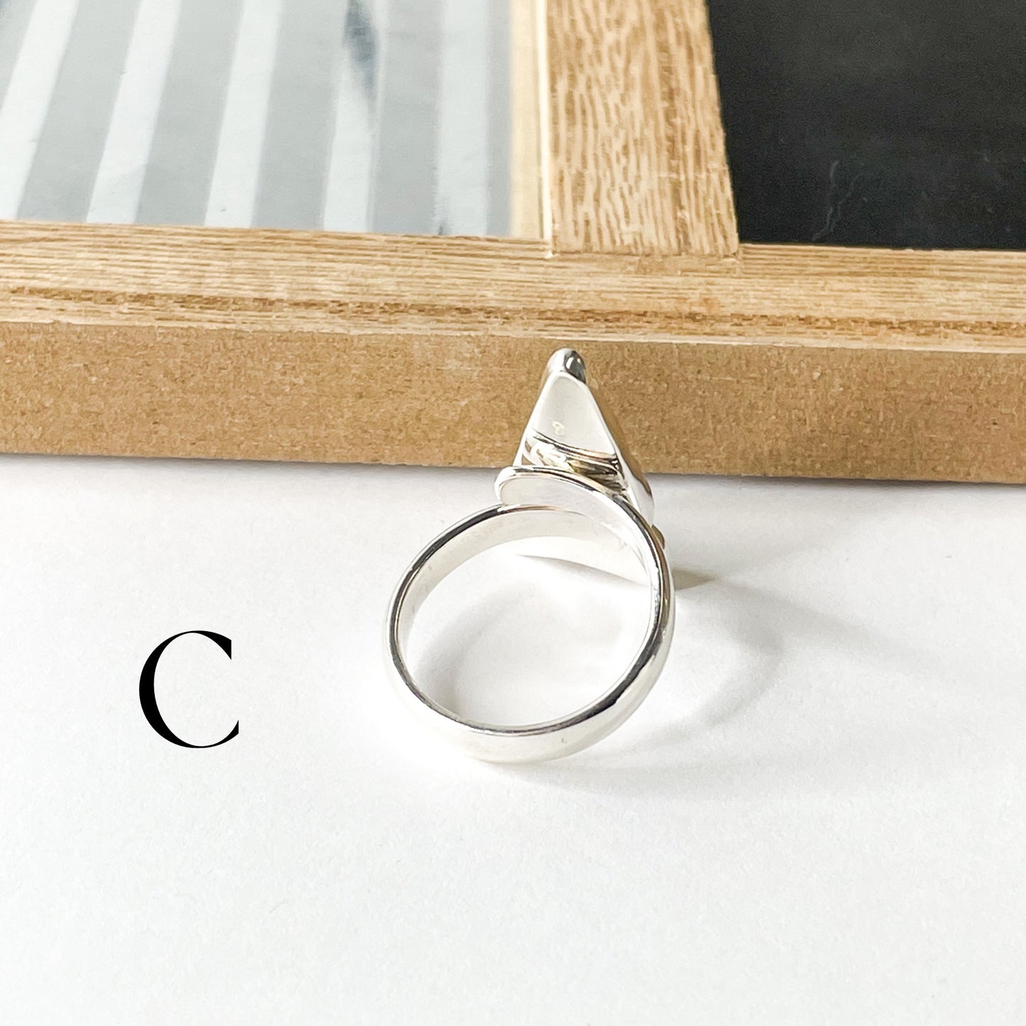 Colorful Glass Arrow Ring - Solid Sterling Silver
