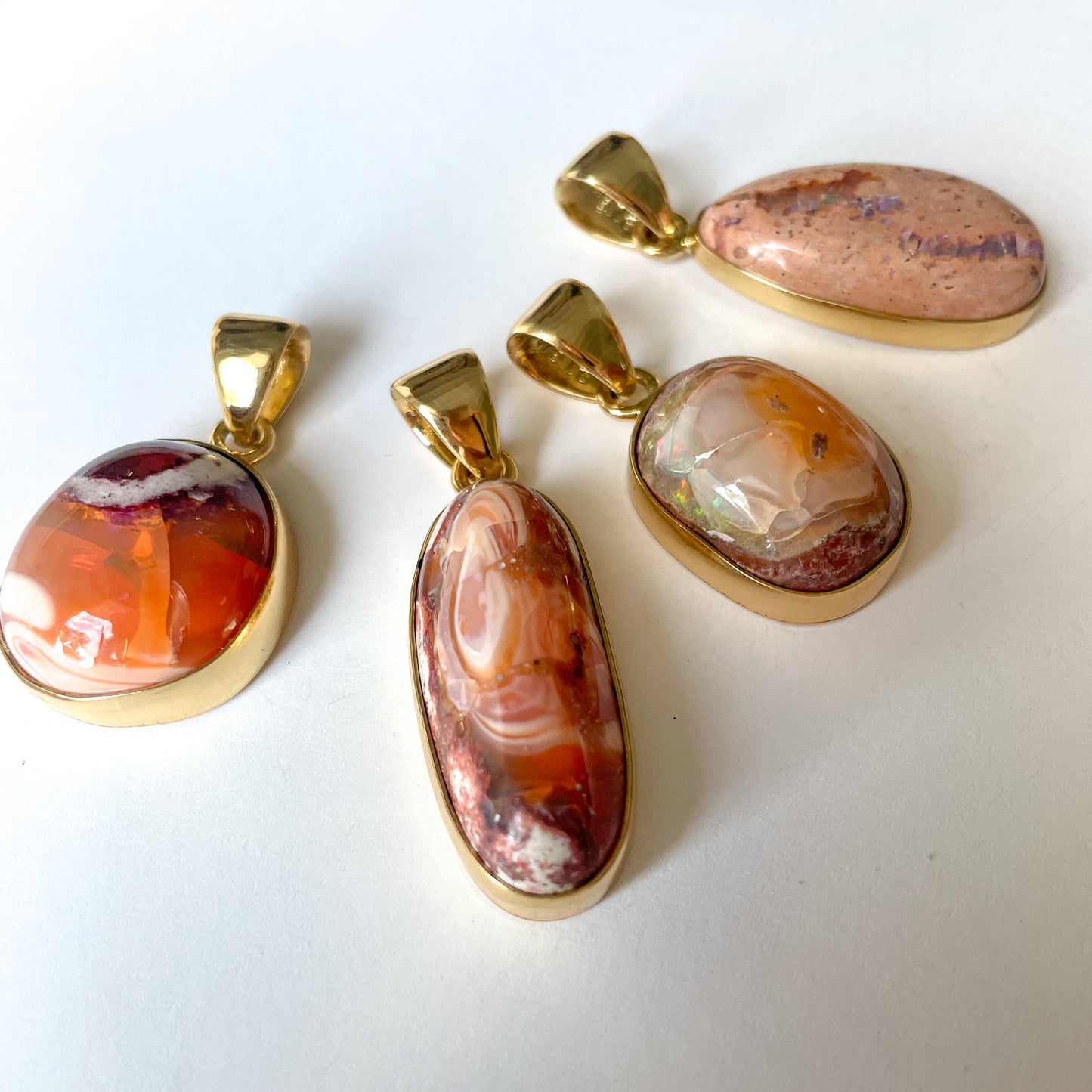Mexican Fire Opal Pendant - Alchemia