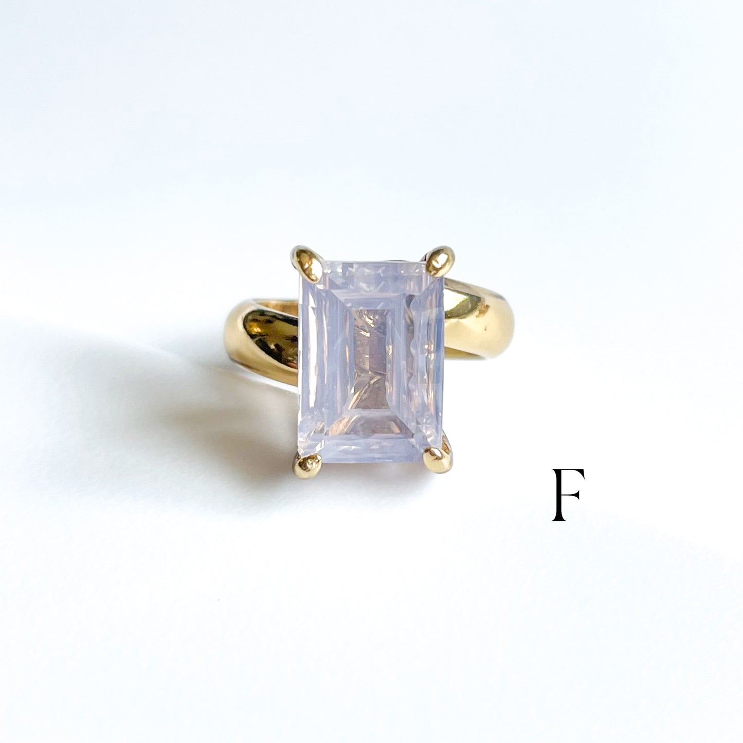 Lavender Quartz Prong Ring - Alchemia