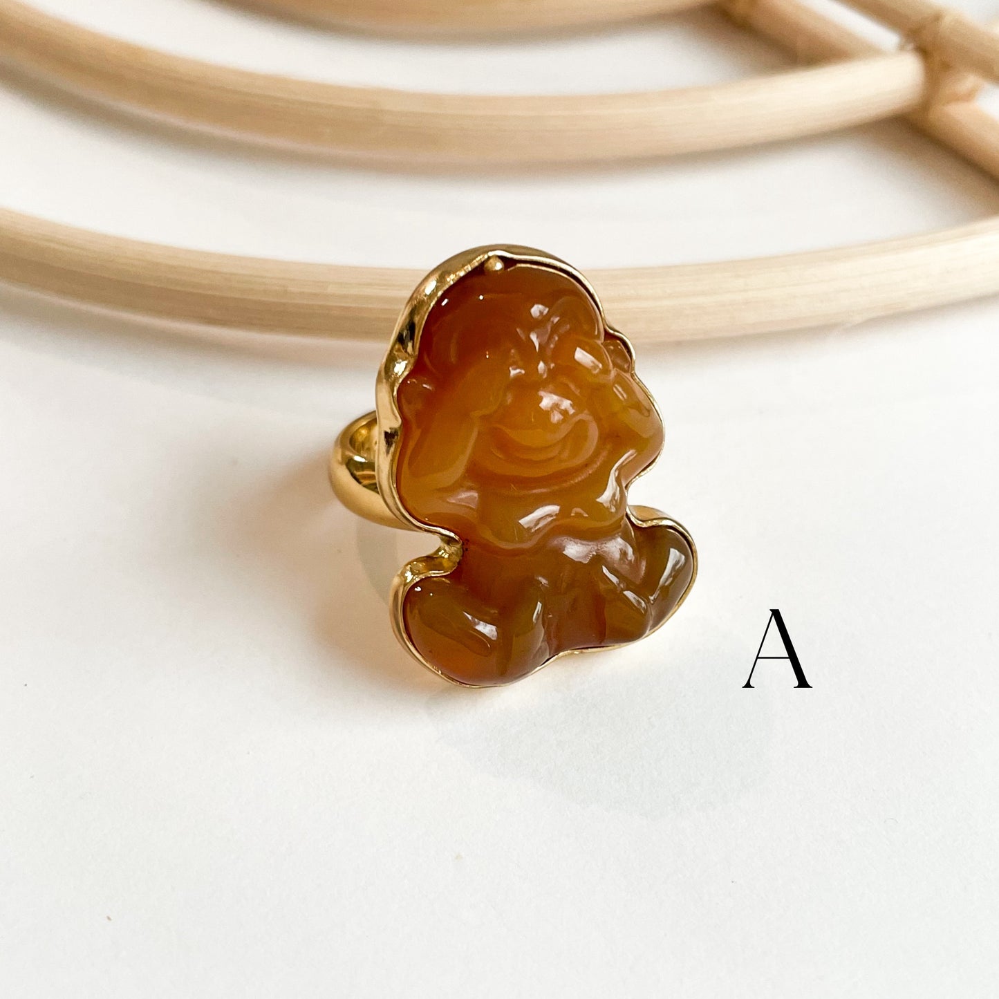 Agate Monkey Ring - Alchemia