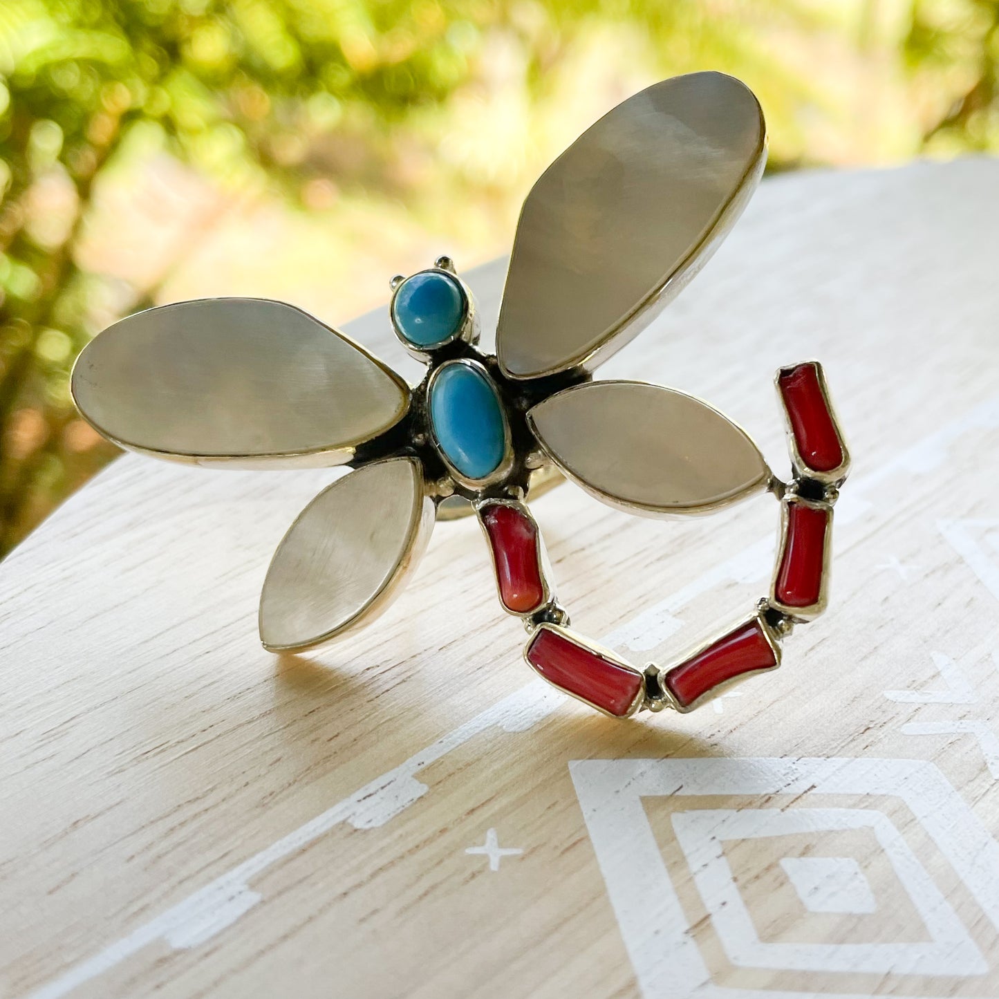 Dragon Fly Statement Ring - Solid Sterling Silver