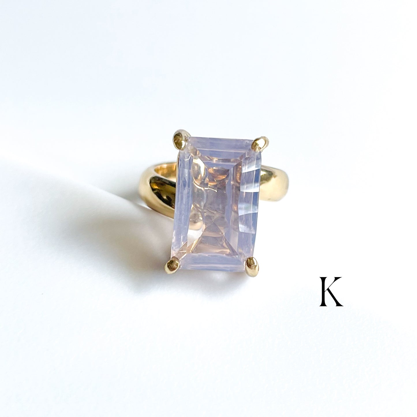 Lavender Quartz Prong Ring - Alchemia