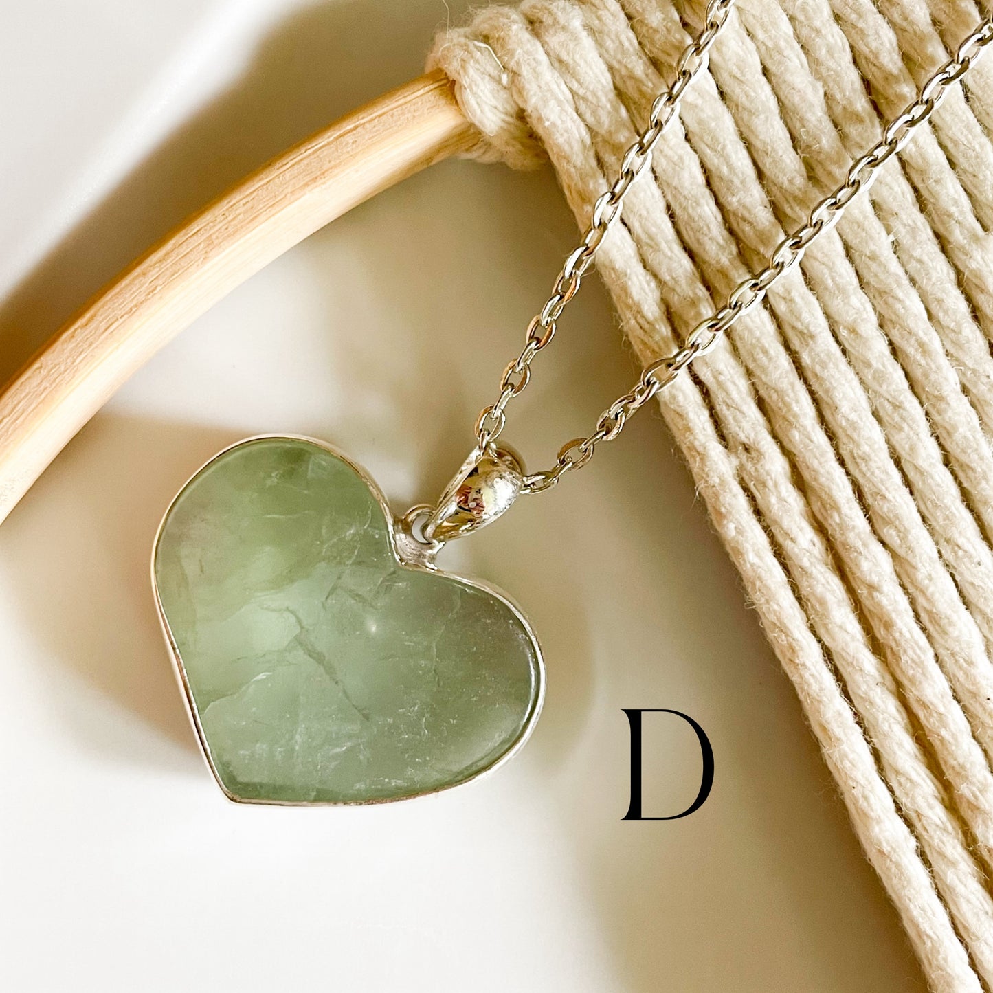 Fluorite Heart Pendants - Solid Sterling Silver