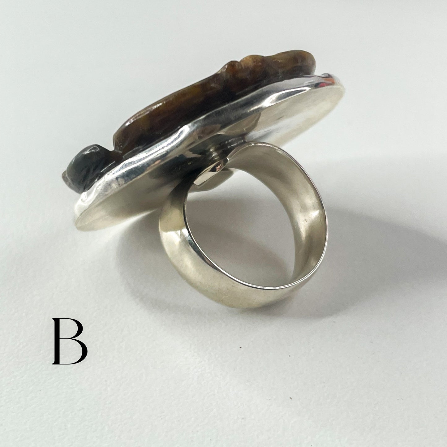 Jasper Rose Statement Ring - Both Metals