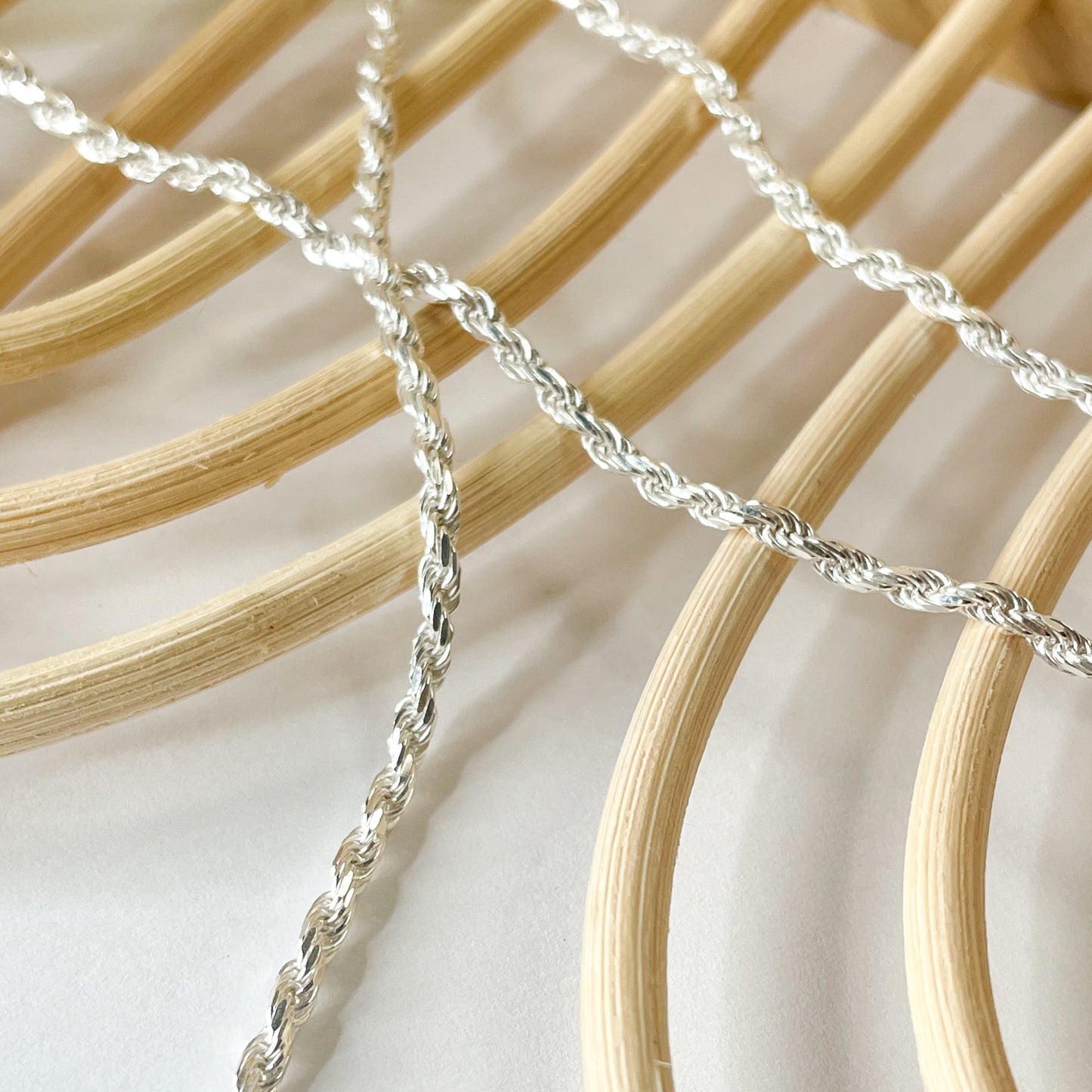 High Shine Diamond Cut Rope Chain
