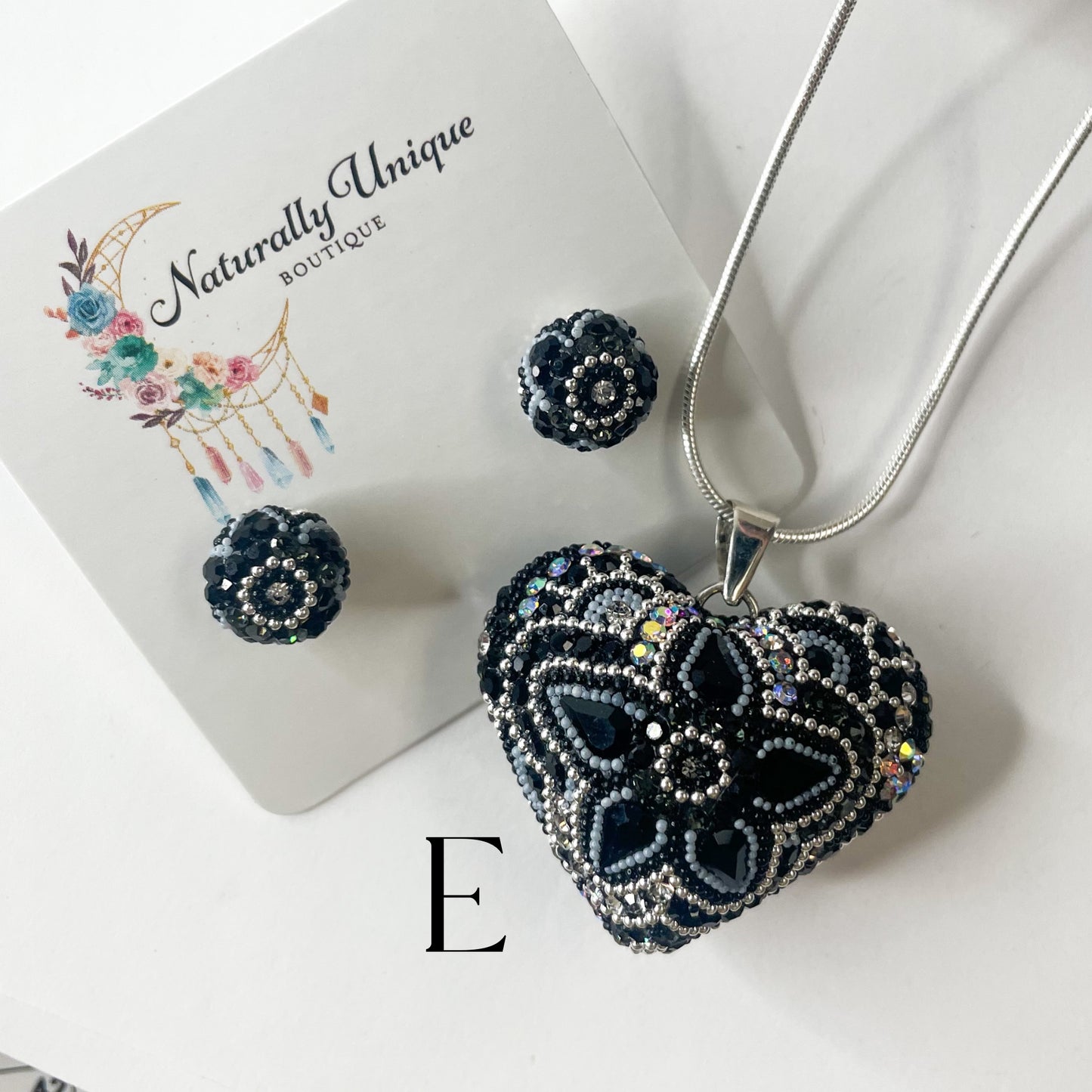 Mosaic Heart Jingle Set - Solid Sterling Silver