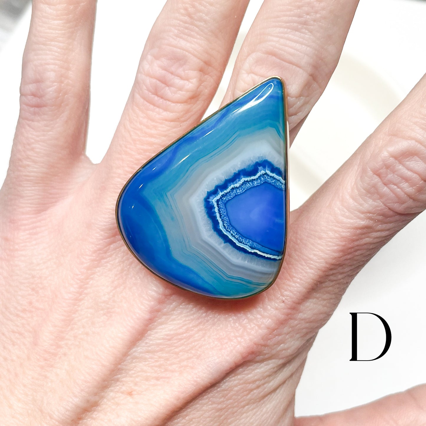 Blue Agate Ring - Alchemia