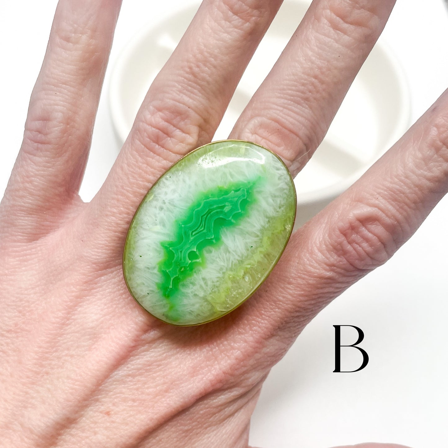 Colorful Solar Quartz Ring & Pendant - Alchemia