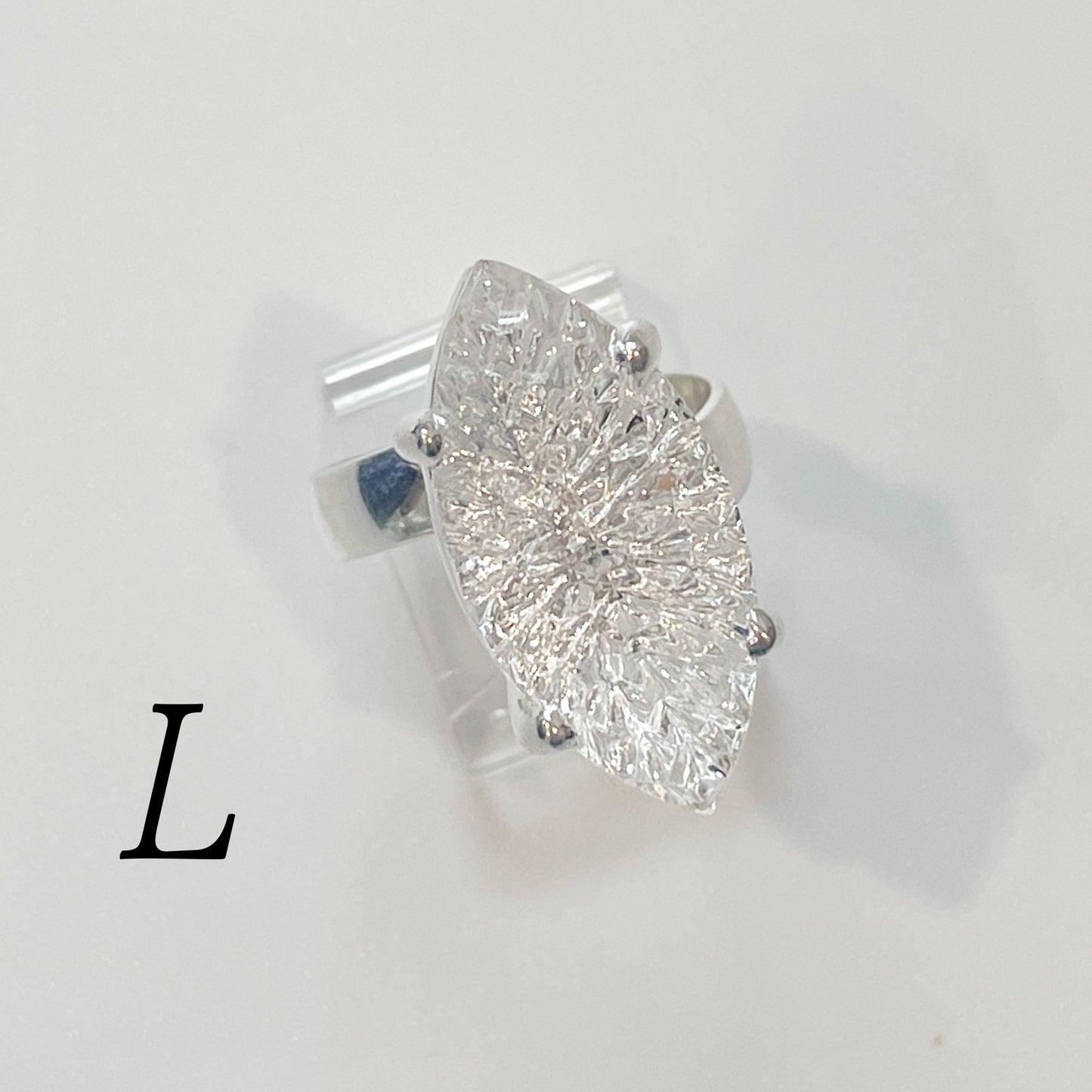 Clear Quartz Special Cut Prong Rings - Solid Sterling Silver