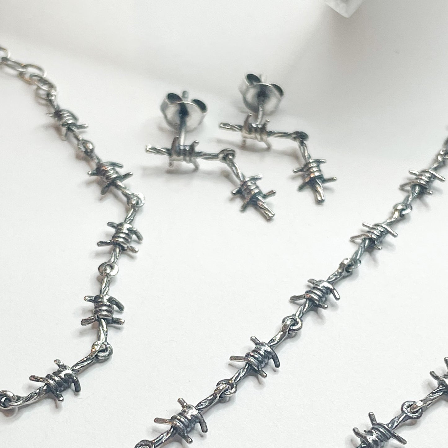 Barbwire Collection in Solid Sterling Silver