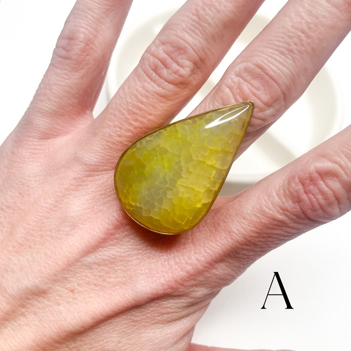 Colorful Dragon Agate Ring - Alchemia