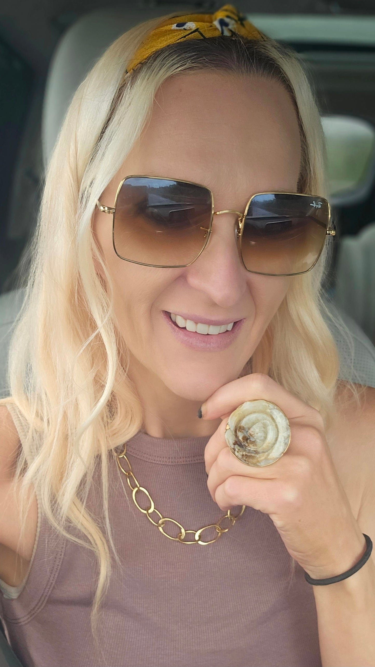 Jasper Rose Statement Ring - Both Metals