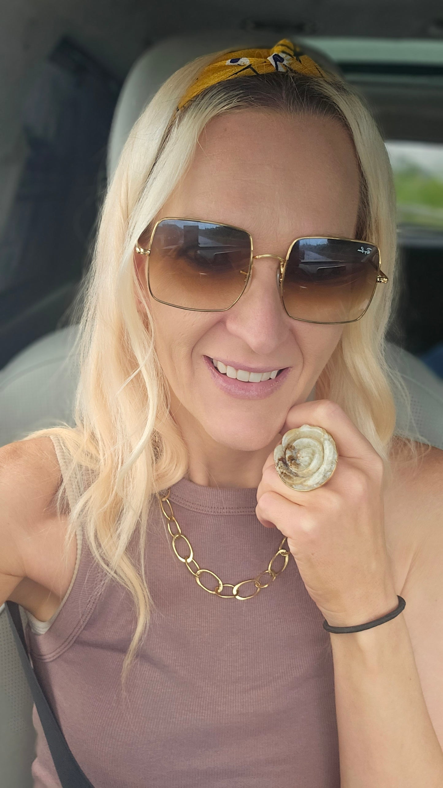 Jasper Rose Statement Ring - Both Metals
