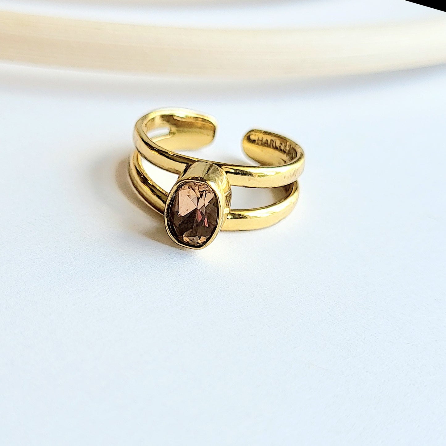 Gemstone Variety of Double Band Midi Rings - Alchemia